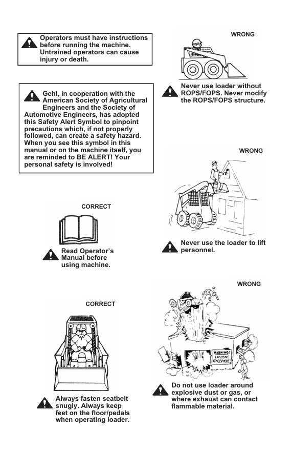 GEHL Skid-Steer Loader SL3635 & SL3935 Operator Manual PDF