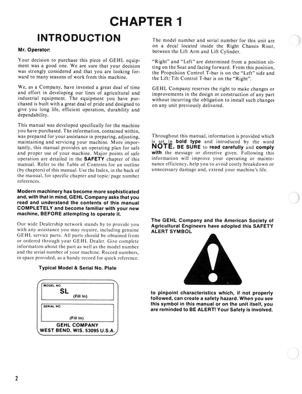 GEHL Skid Loader 3310/3410 Operator Manual 903666 PDF Guide