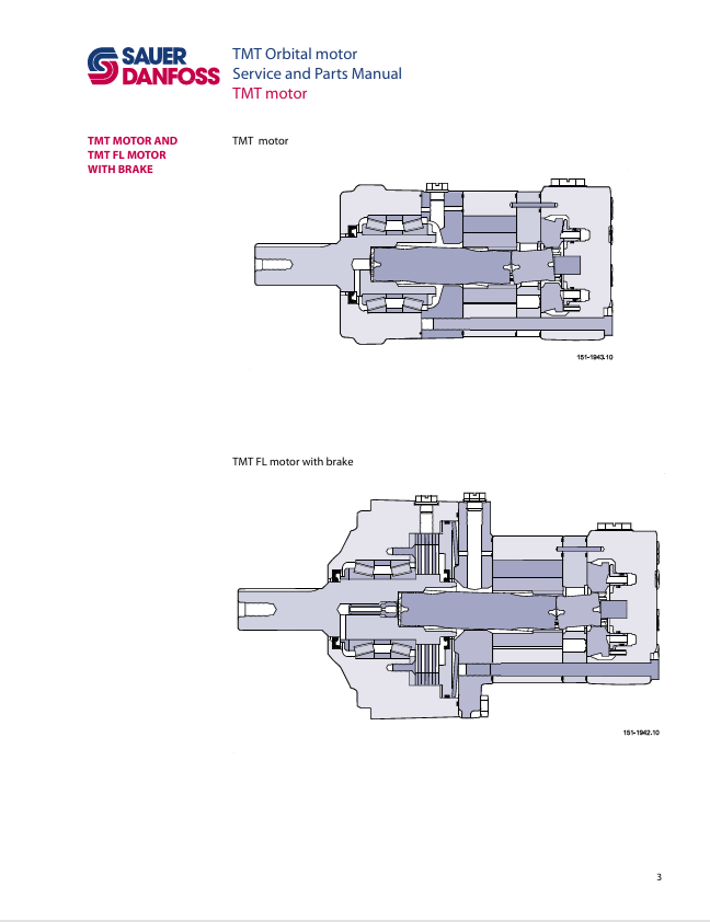 GEHL TMT Orbital Motor Repair & Parts Manual 915183