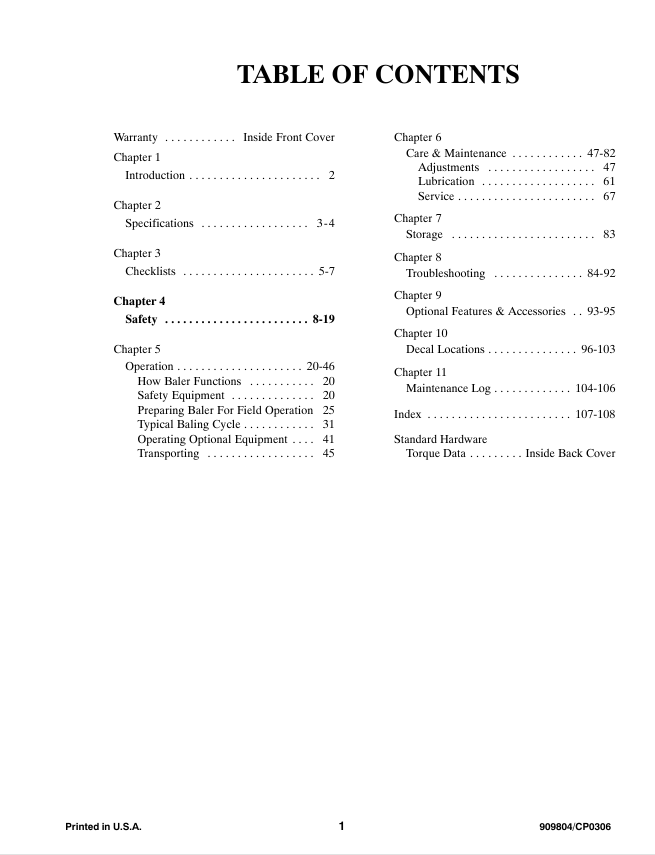 GEHL Variable Chamber Round Baler 80 Series Operator Manual PDF