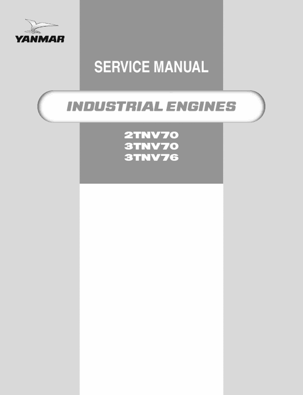 GEHL YANMAR 2TNV70, 3TNV70, 3TNV76 Industrial Engines Service Manual PDF