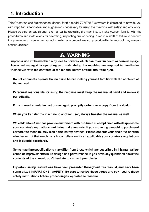 GEHL Z27/Z35 Compact Excavator Owner's Operator Manual PDF