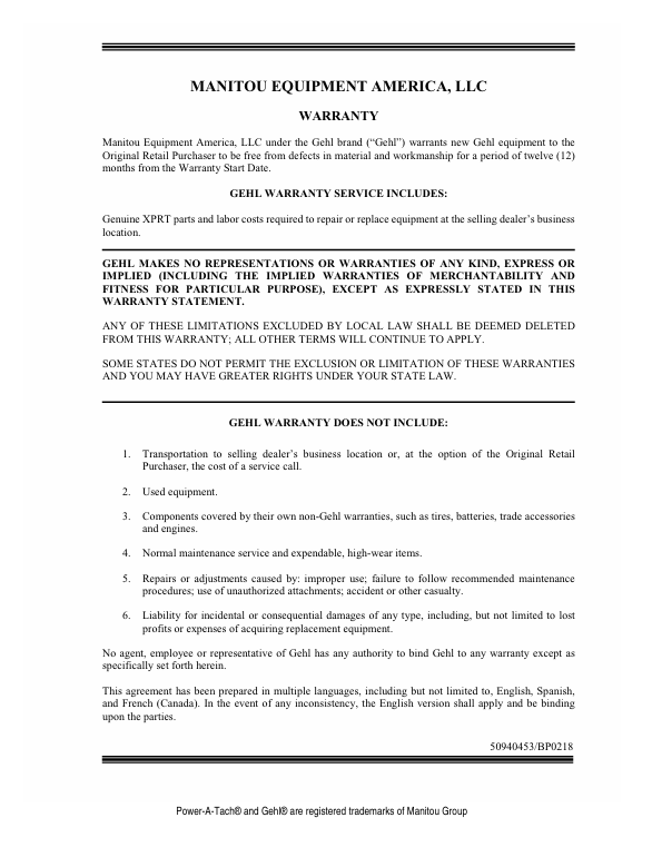 GEHL Z35 GEN 2 Compact Excavator Operation & Maintenance Manual PDF
