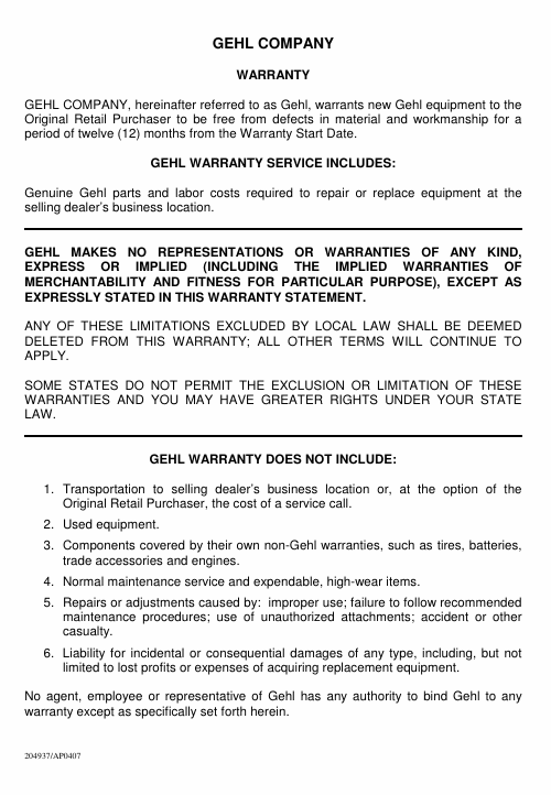 GEHL Z45 Compact Excavator Operators Manual PDF 50940099