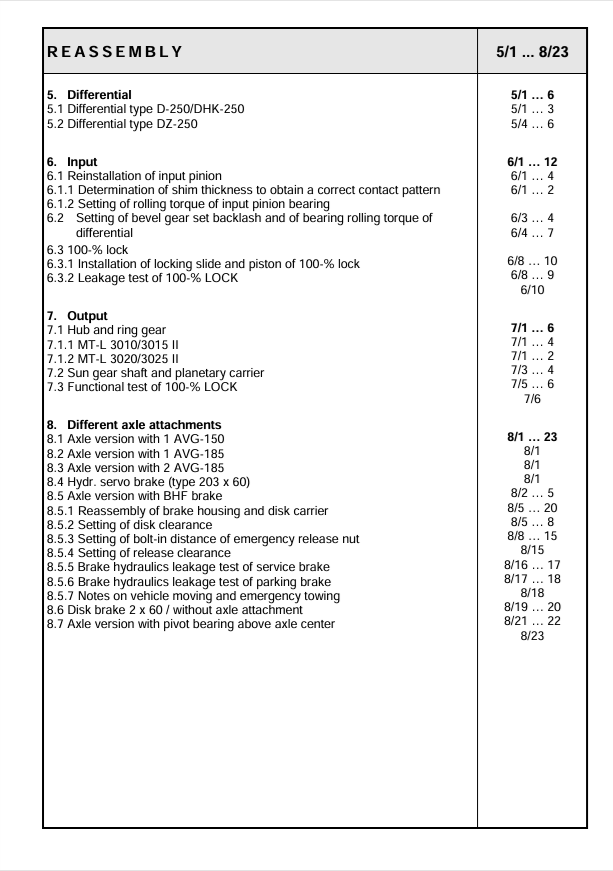 GEHL ZF-MULTITRAC Axle Service & Repair Manual 50940485 PDF