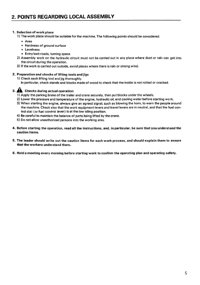 GEN00016-01: Komatsu PC1800-6 Excavator Field Assembly Instruction Manual