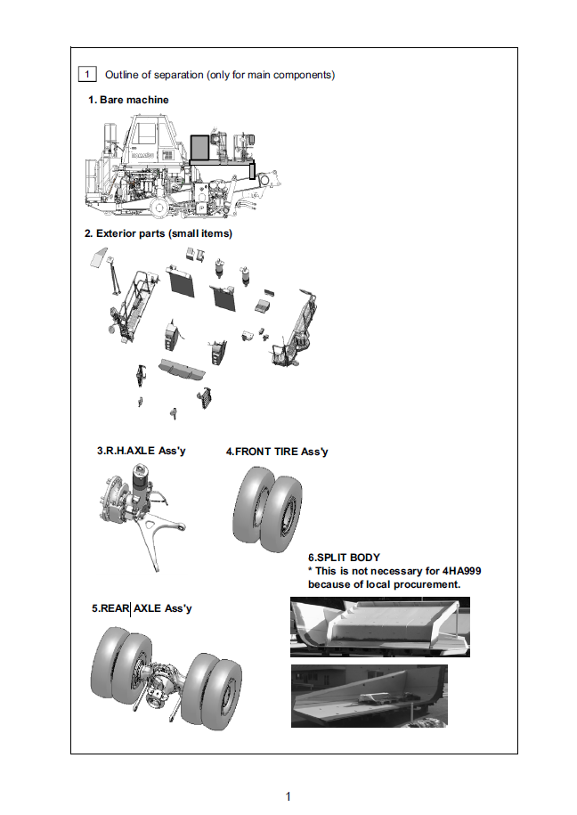 GEN00151-00: Komatsu HD325-8 and HD405-8 Dump Truck Field Assembly Guide