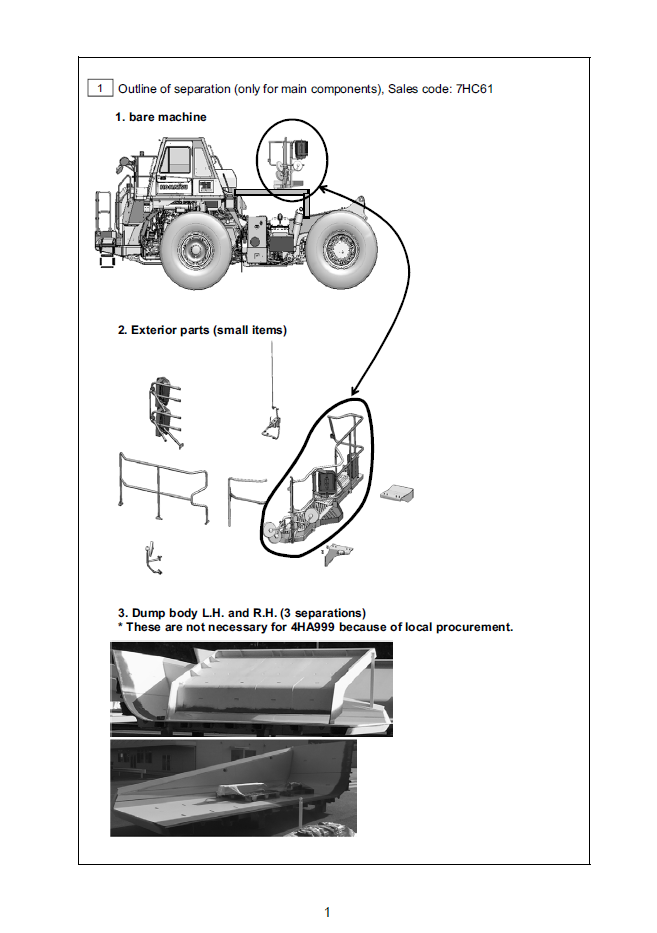 GEN00153-00: Komatsu HD465-8 and HD605-8 Dump Truck Field Assembly Guide