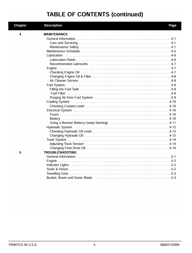GHEL GE 502 and GE 602 Operator Manual 906931 | Crawler Excavator PDF