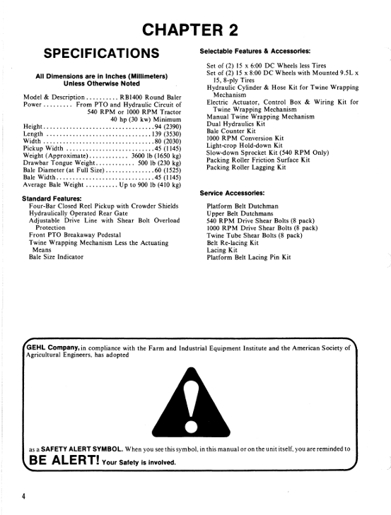 GHEL RB 1400 Agricultural Baler Operator Manual PDF Guide