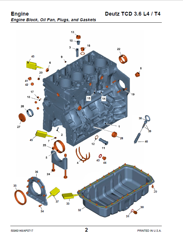 Gehl MUSTANG VT320 3200VT Deutz Engine Parts Manual 50960148 PDF Download