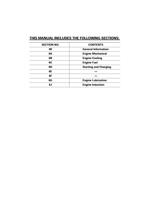 Isuzu Motors JCB AA-6HK1T BB-6HK1T Service Manual PDF