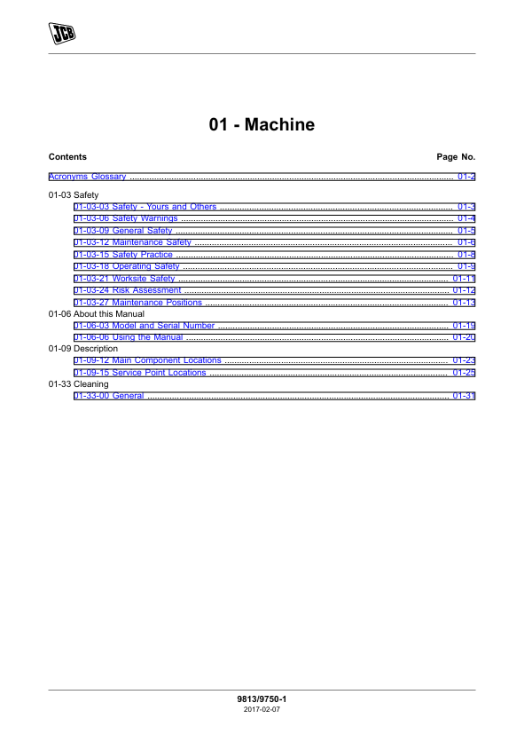 JCB 135, 150T, 155, 175, 190T, 205T, 210 & 215 T4F Manual PDF