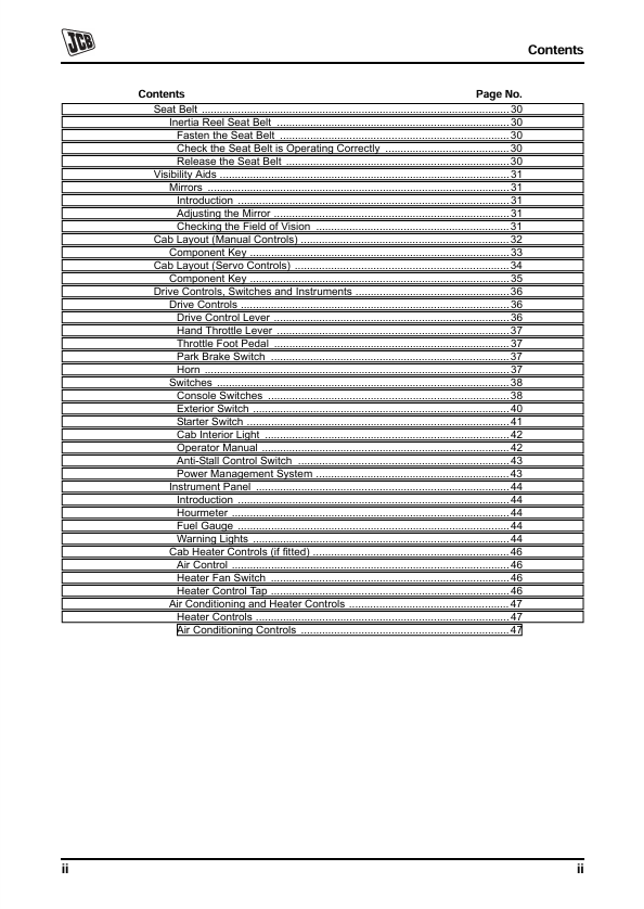 JCB 1CXWS 1CXT Standard Tier 3 Manual PDF – Guide