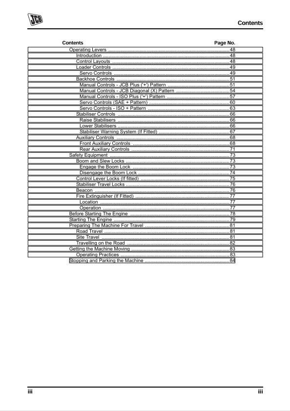 JCB 1CXWS 1CXT Tier 3 Operator Manual – Download