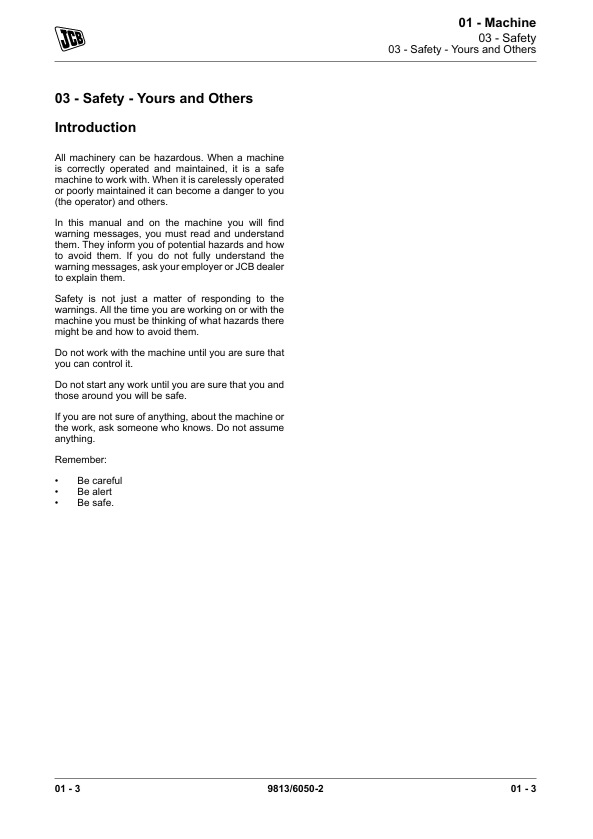 JCB 1CX & 1CXT Maintenance and Technical Manual PDF
