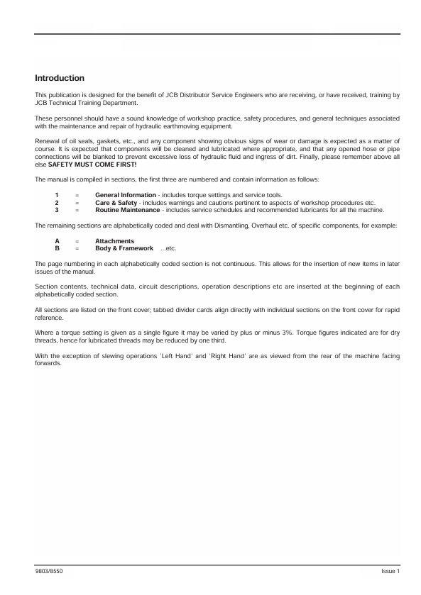 JCB 1CX & 208S Repair Manual PDF – Service and Maintenance Guide