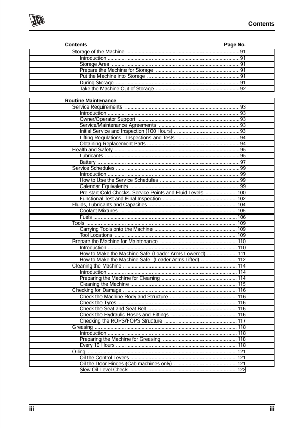 JCB 1CX Backhoe Loader Operator Manual 