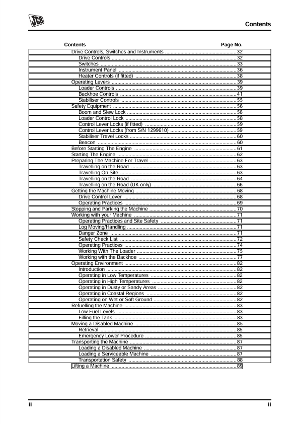 JCB 1CX Operator and Service Manual PDF
