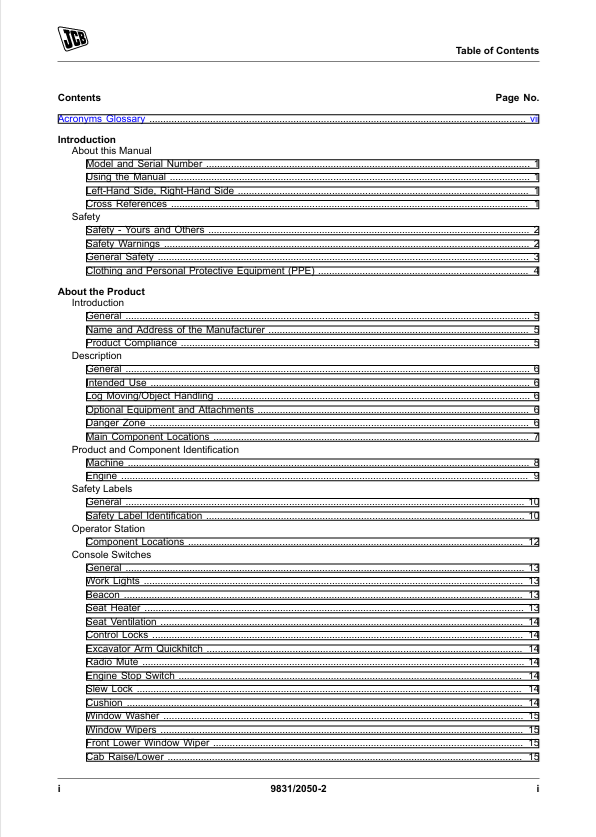 JCB 220LC XTRA Operator Manual PDF – Operation Guide