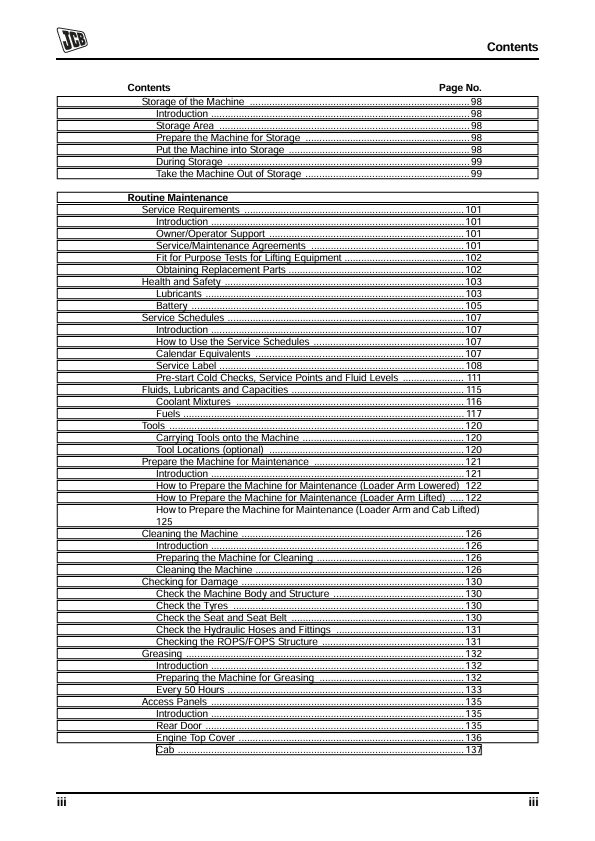 JCB 225-330 Skid Steer Loader Operator Service Manual PDF