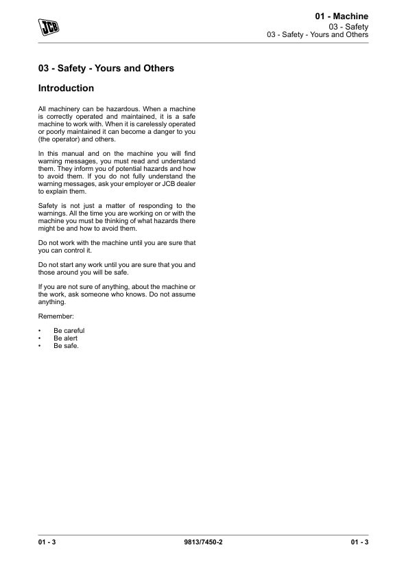 JCB 225T–330 Skid Steer Loader Service & Maintenance Manual