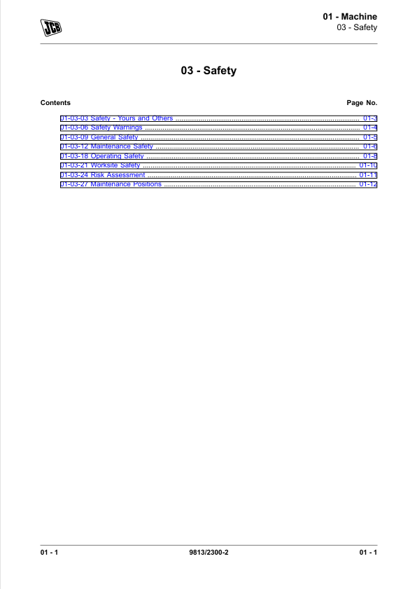 JCB 225–330 Workshop Service Manual PDF Download