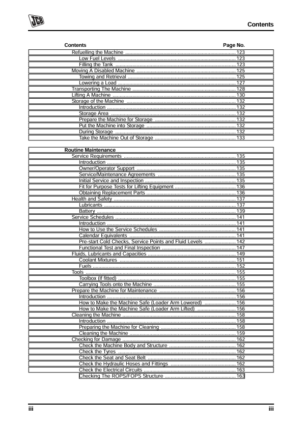 JCB 2CX Backhoe Loader Operator & Maintenance Manual PDF