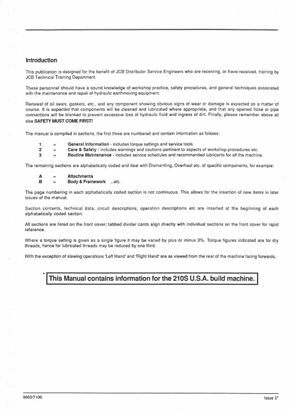 JCB 2CX Service and Repair Manual PDF