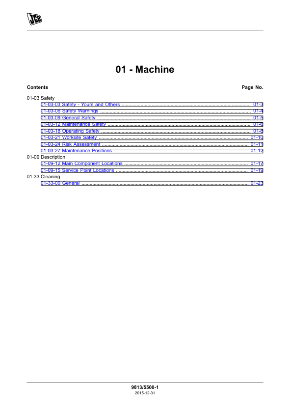 JCB 2DXL Repair and Maintenance Manual PDF