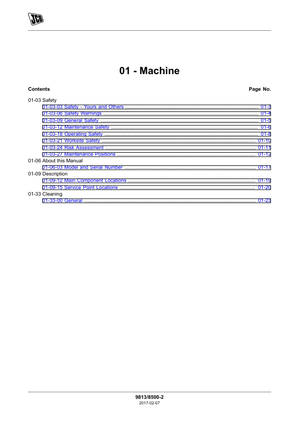 JCB 2DX Backhoe Loader Repair and Maintenance Manual PDF