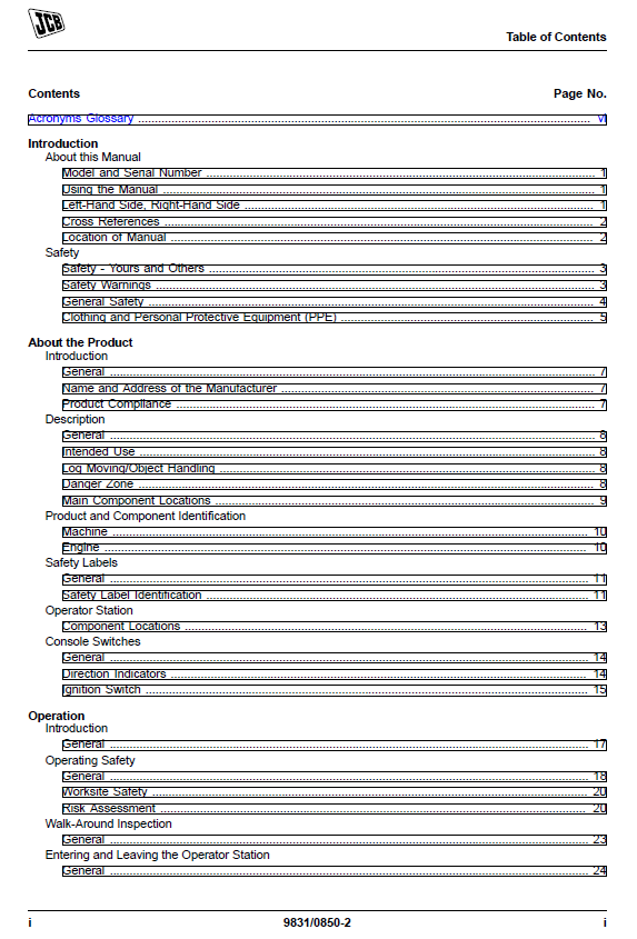 JCB 2TFT, 2THS, 2TST Dumper User & Maintenance Guide PDF