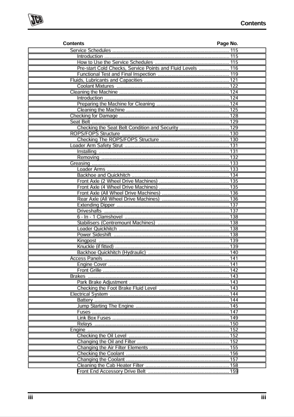 JCB 3CX 4CX Operator & Precision Control Manual PDF