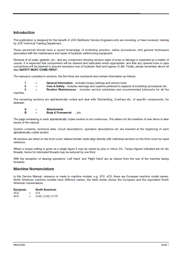 JCB 3CX & 4CX Series Backhoe Loader Service & Workshop Repair Manual