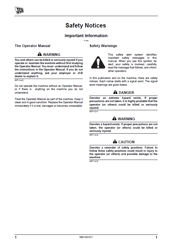 JCB 3DX, 3DX Xtra, 3DX Super, 4DX Operator & Maintenance Manual