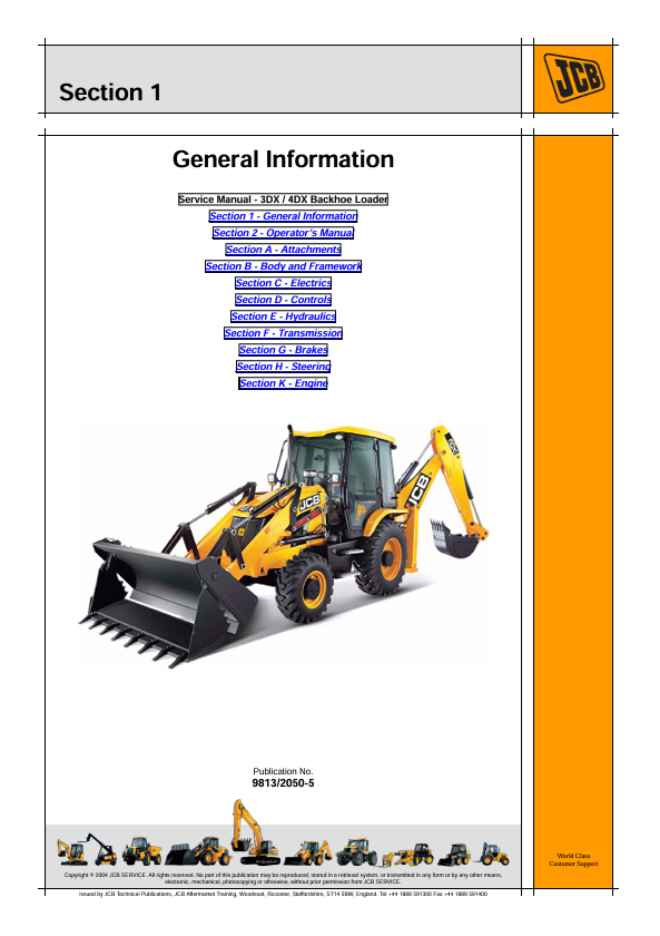 JCB 3DX & 4DX Repair and Maintenance Manual PDF