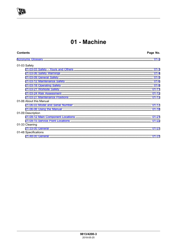 JCB 403 Compact Loader Repair & Workshop Manual PDF