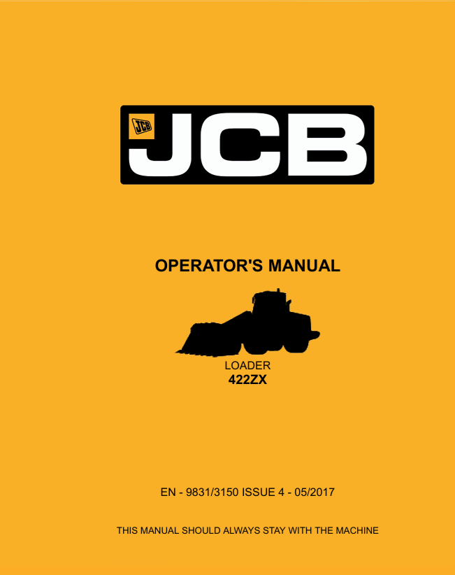 JCB 422ZX Loader Operator Manual PDF