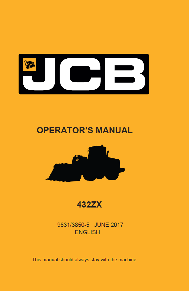 JCB 432ZX Operator Manual PDF | Official Download