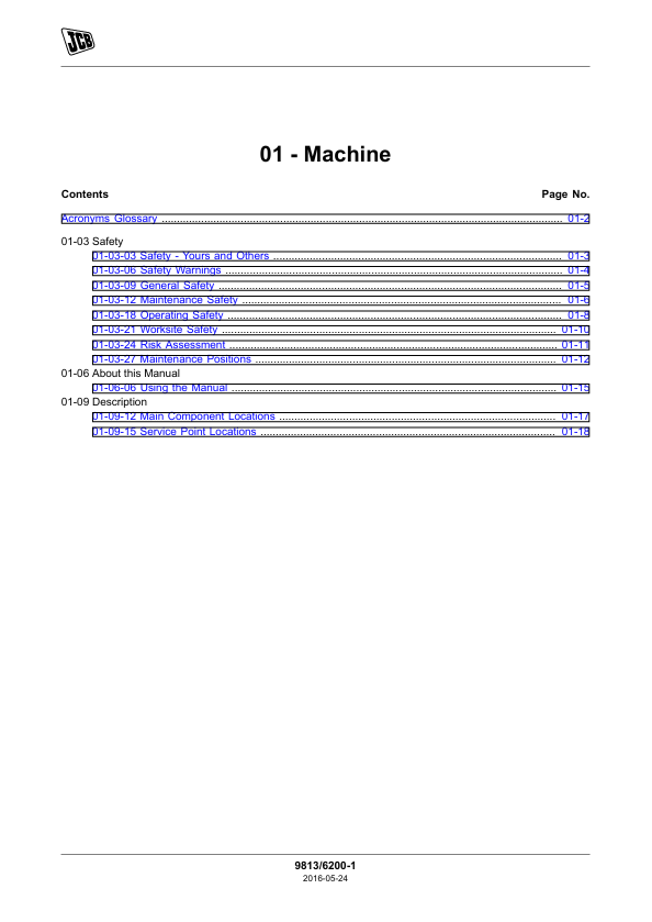 JCB 48Z-1 & 51R-1 Service Manual PDF Download