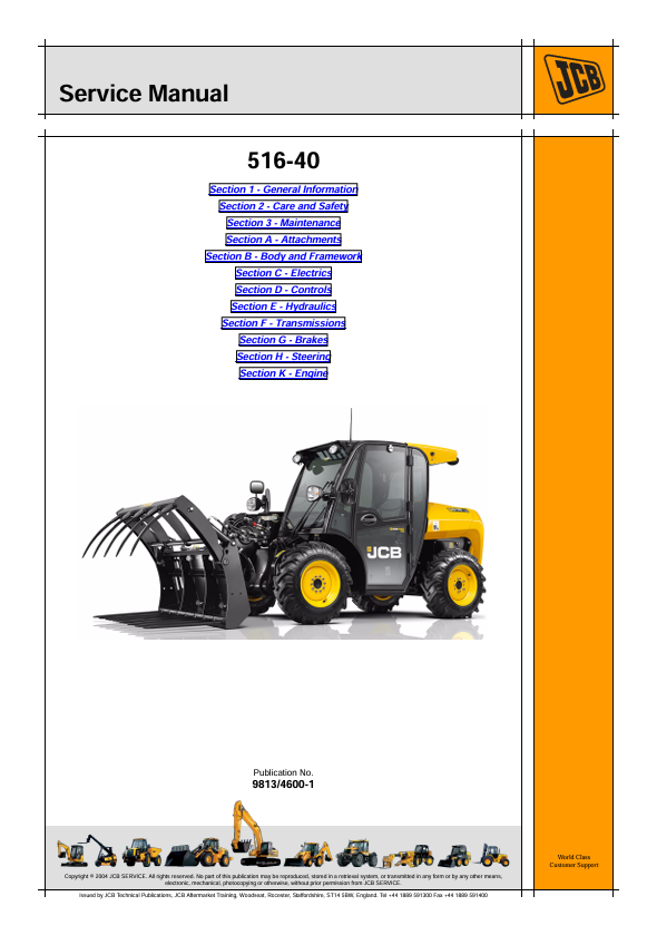 JCB 516-40 Service Manual PDF Download