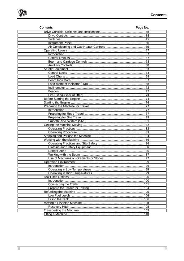 JCB 526-56 Loadall Operating Manual PDF