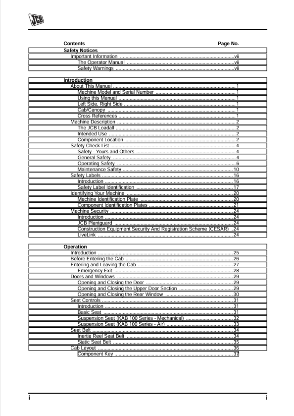 JCB 526-56 Loadall Operator Manual Download