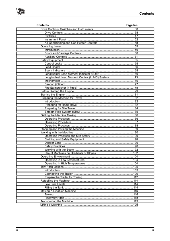 JCB 527-58 Loadall Operator Manual PDF
