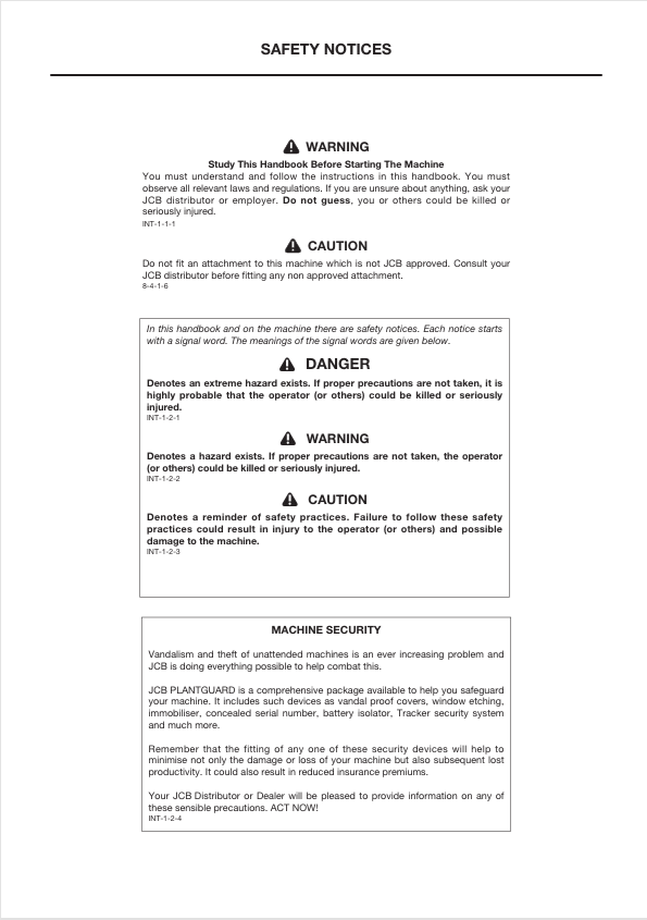 JCB 530-67, 530-95, 530-110 & 530-120 Operator Manual PDF