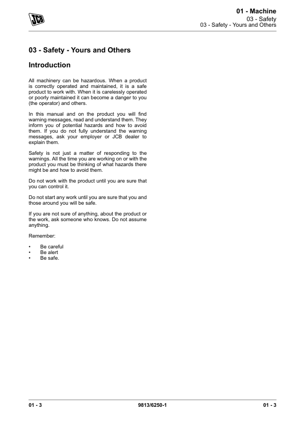 JCB 55Z-1 & 57C-1 Technical Service Manual PDF