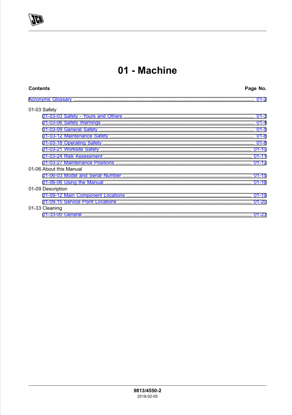 JCB 65R-1 Service Manual PDF – Repair & Maintenance Guide