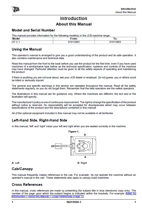 JCB 67C-1 Maintenance and Operating Instructions