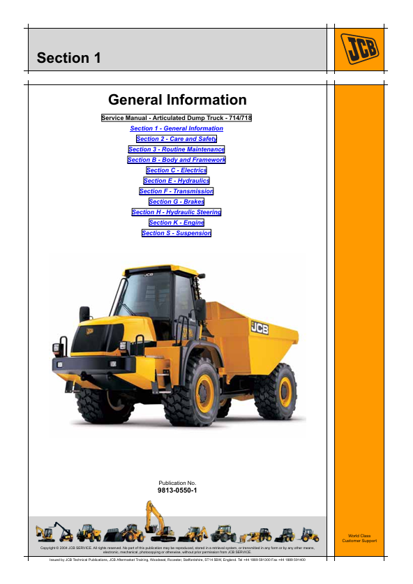 JCB 714 Service Manual PDF – Repair and Maintenance Guide