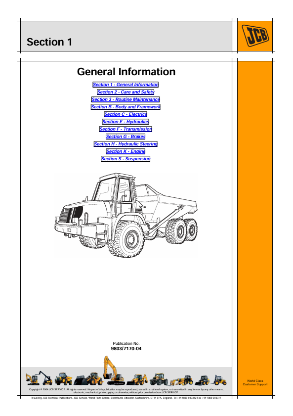 JCB 722 Workshop Repair Manual PDF Download